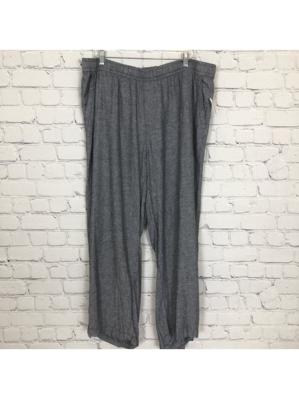 NWT Old Navy High Rise Linen Wide Leg Pants Plus Size 2X Blue